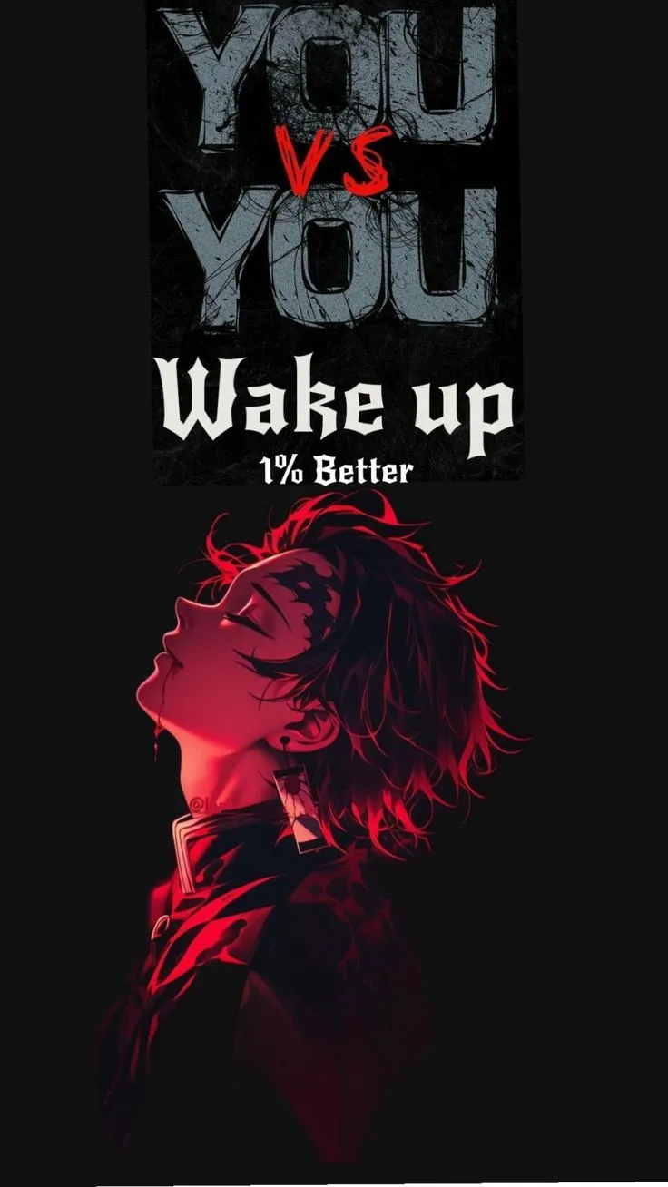 Tanjiro Kamado – You Vs You Motivational Anime Wallpaper