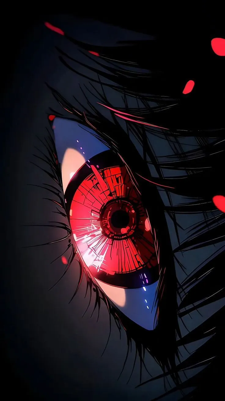 Glowing Red Anime Eye
